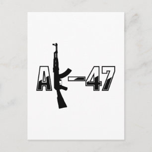 AK-47 AKM Assault Rifle Logotyp Vykort