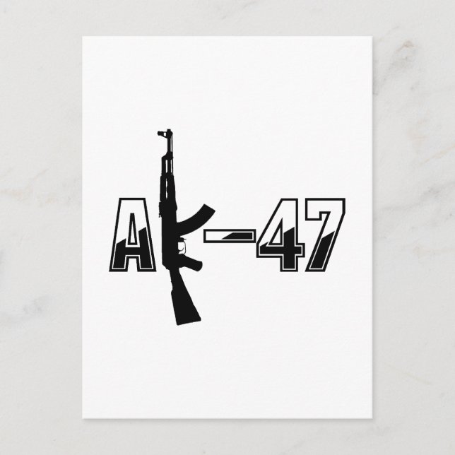 AK-47 AKM Assault Rifle Logotyp Vykort (Framsida)