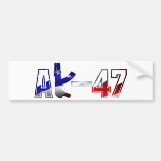 AK-47 AKM- aulat - riven Logotyp röd vit och blå.p Bildekal