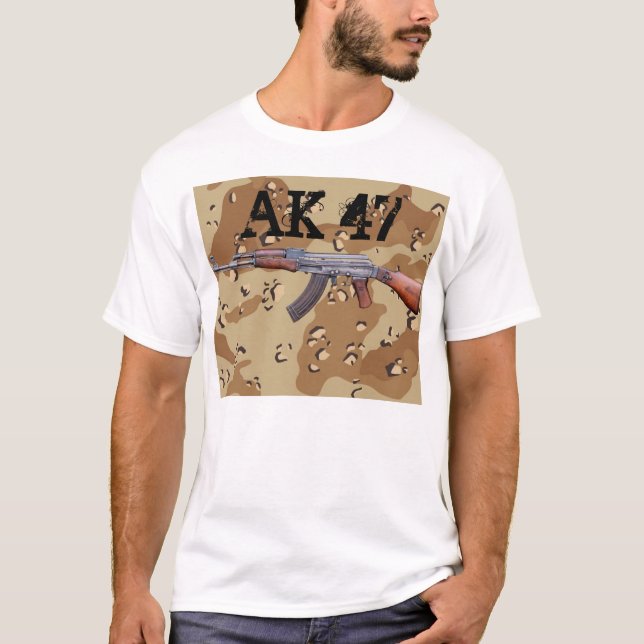 AK-47 Desert Camo T Shirt (Framsida)
