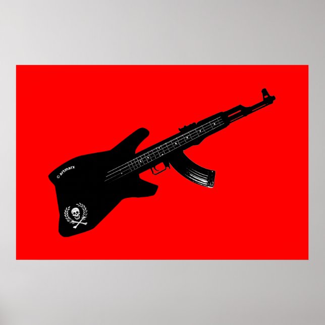 AK 47 Guitar Poster (Framsidan)
