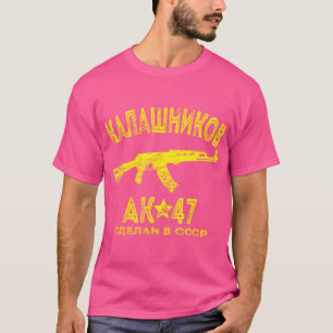 Ak-47 Kalashnikov Gift for Gun Älskare Russian Tex T Shirt