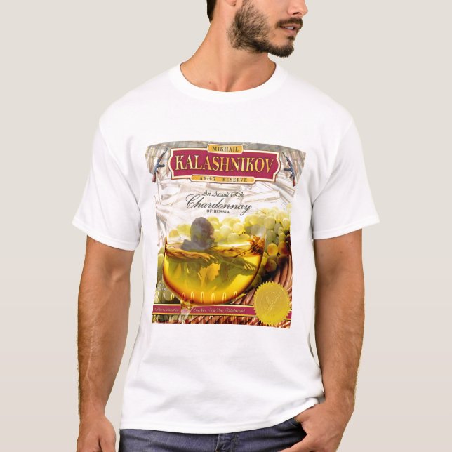 AK-47 Kalashnikovvin chardonnay T-shirt (Framsida)