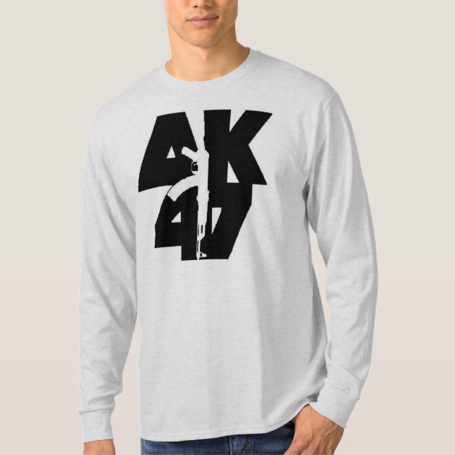 AK-47 lång sleveskjorta Tee Shirt (Framsida)