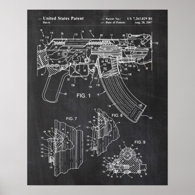 AK-47 Poster låspatent för bult (Framsidan)