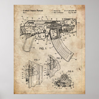 AK-47 Poster låspatent för bult