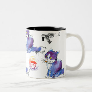 AK-47 Scribbles Mug Två-Tonad Mugg