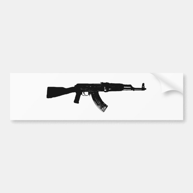 AK-47 Silhouette Bildekal (Framsidan)