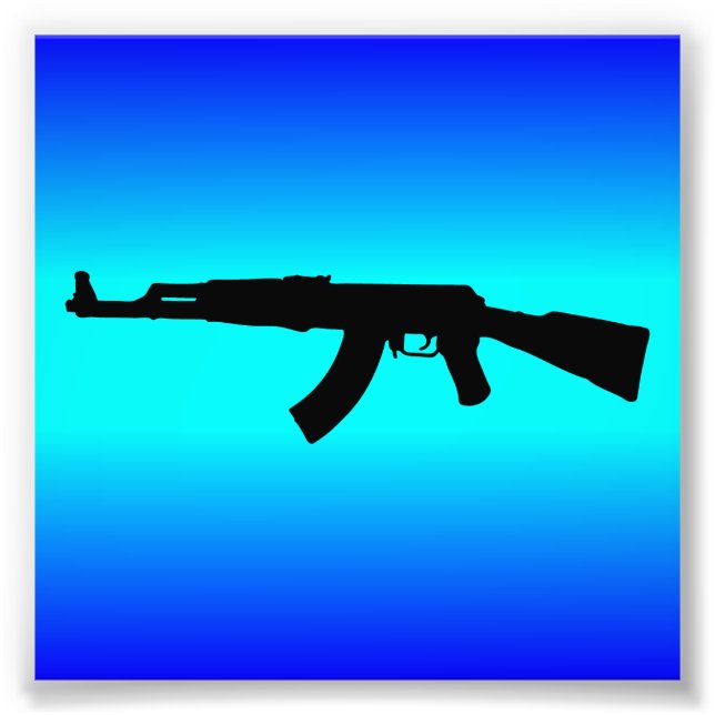 AK-47 Silhouette Fototryck (Framsidan)
