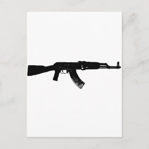 AK-47 Silhouette Vykort