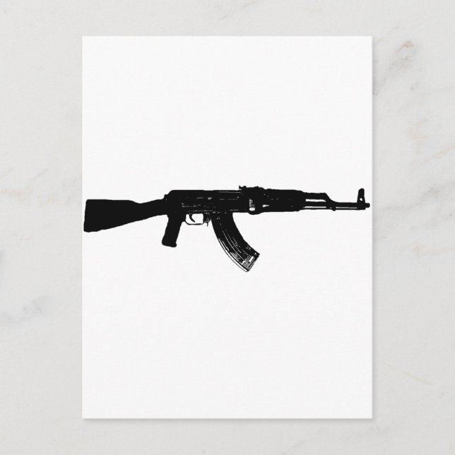 AK-47 Silhouette Vykort (Framsida)
