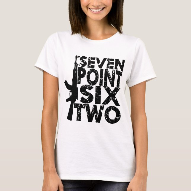 AK-47 sju punkter sex två T Shirt (Framsida)