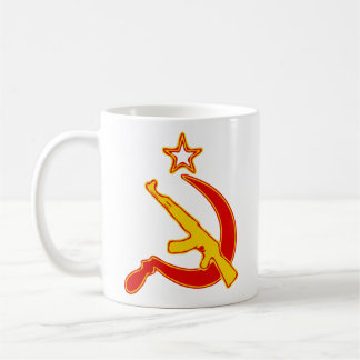 AK-47 & skära*with Star* Kaffemugg