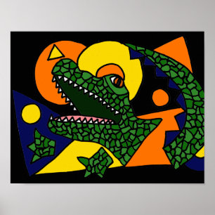 AK-, alligatorkonstaffisch Poster