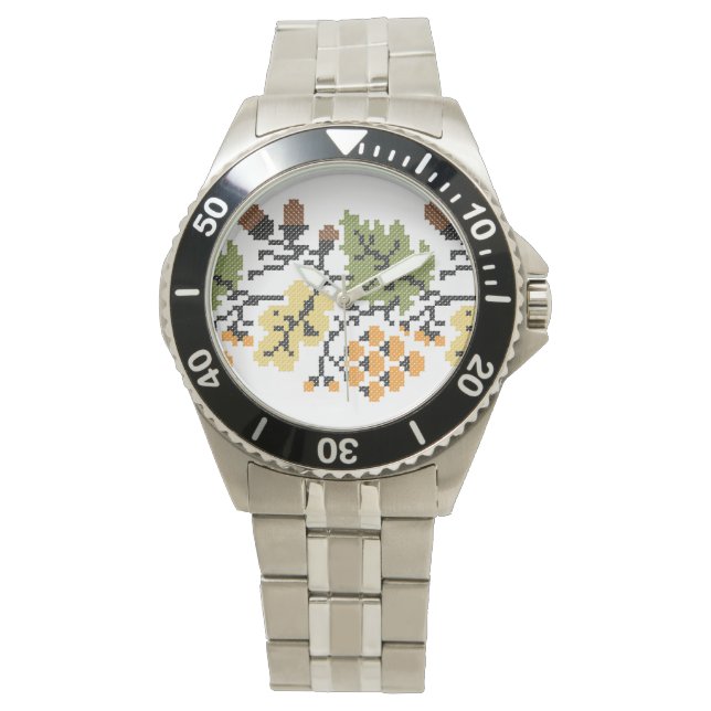 Ak autumnal bakgrund armbandsur (Framsida)