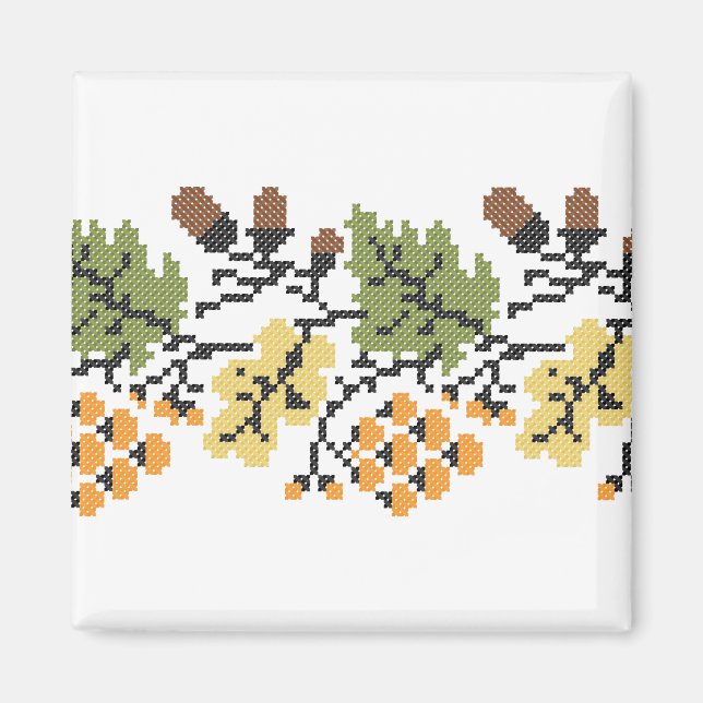 Ak autumnal bakgrund magnet (Framsidan)