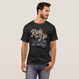 Åk eller dö Klassisk motorcykelskiss från 1940-tal T Shirt