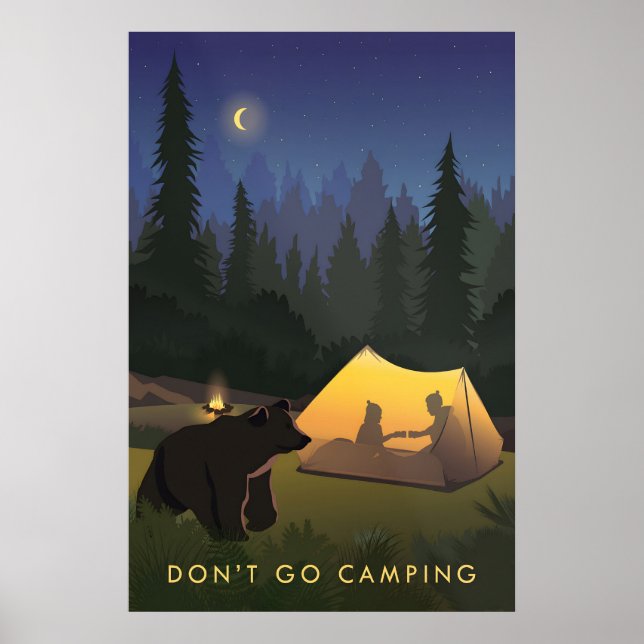 Åk inte på camping Reseposters Poster (Framsidan)
