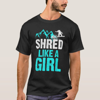 Åk som en tjej Snowboard-present för barn  T Shirt