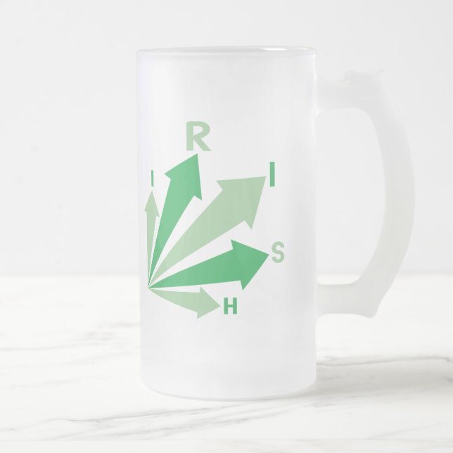 Åk till IRISH! Frostat Ölglas (Höger)