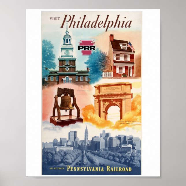 Åk till Phila.on Pennsylvania Railroad Poster (Framsidan)