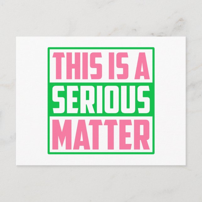 AKA Detta är en allvarlig fråga 1908 Vykort (Framsida)