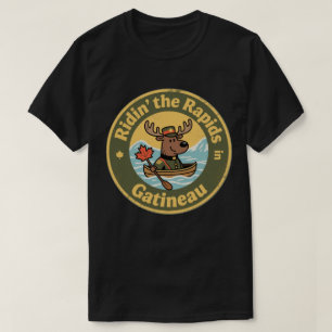 Åka Forsarna Gatineau med en rolig älg T Shirt