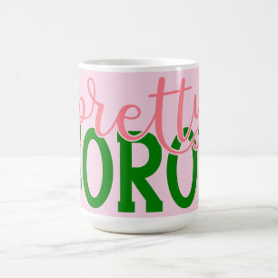 AKA Inspiried Rosa and Grönt Söt Soror Kaffemugg