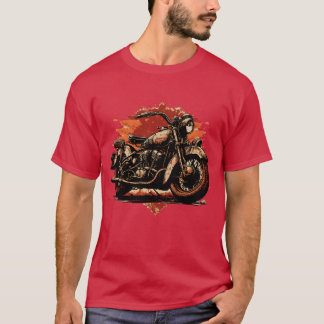 Åka med stil Vintage Motorcykel Äventyr tjej T Shirt