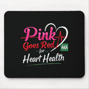 Aka Pink Går Röd Hjärt Hälsa Medvetenhet Kostym F Musmatta