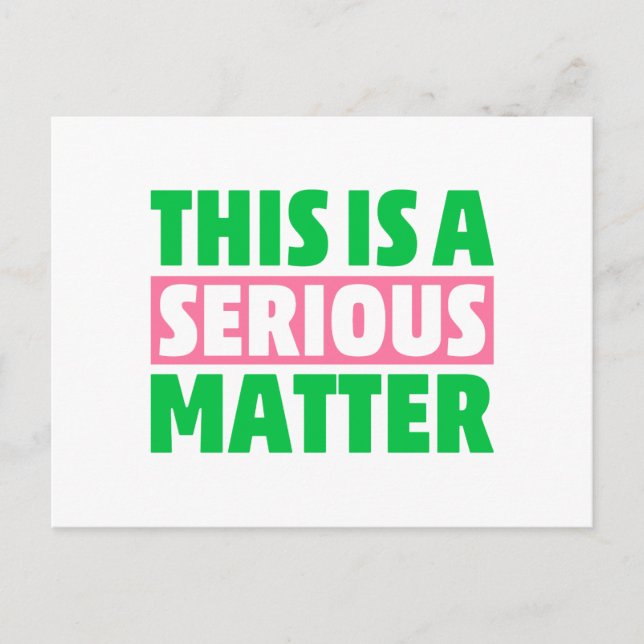 AKA-prioritet Detta är en allvarlig fråga 1908 Vykort (Framsida)