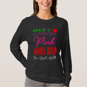 Aka Rosa blir röd för Söten för hjärt- och hälsovå T Shirt