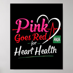 Aka Rosa Går Rött Hjärt Hälsomedvetande Kostym F Poster