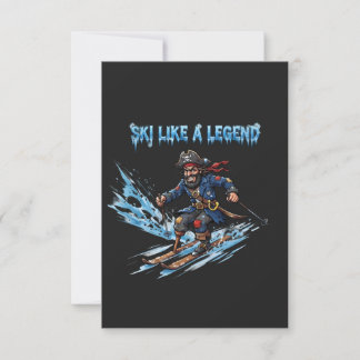 Åka Skidor Som En Legend Tack Kort