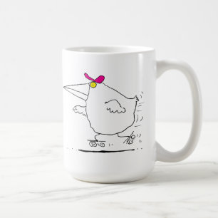 Åka skridskor för fågelrulle kaffemugg