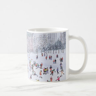 Åka skridskor isbanan Central Park New York 1994 Kaffemugg