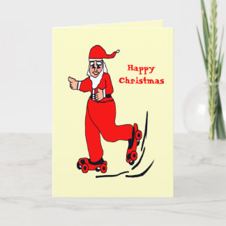 Åka skridskor Santa Helgkort