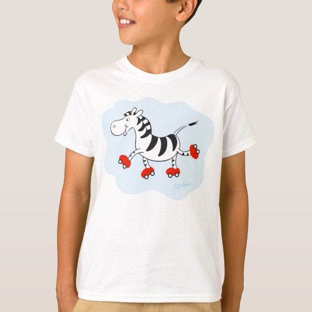 Åka skridskor sebra tee (Framsida)