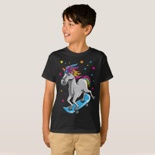 Åka skridskor sporten för Unicorn för gulliga djur T Shirt