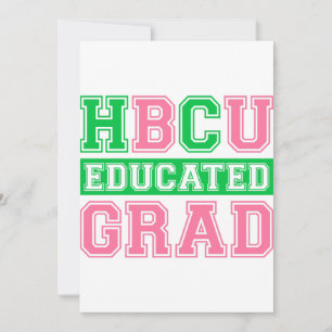 AKA Sorority 1908 HBCU Educated Grad Inbjudningar