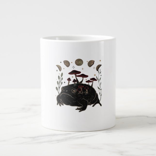 Akademi Mån Häxig Goblincore Estetisk Groda Cla Jumbo Mugg (Framsidan)