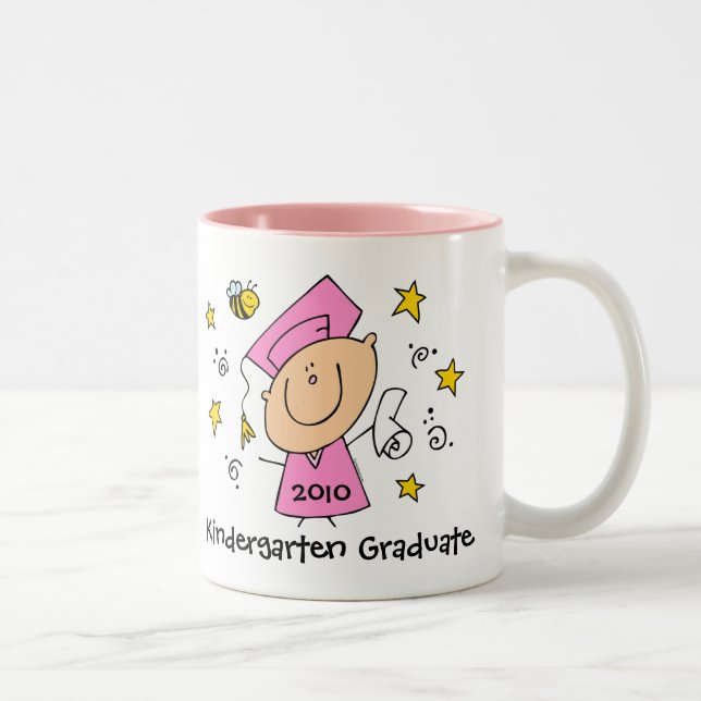 Akademiker anpassningsbar för gullig flicka Två-Tonad mugg (Höger)