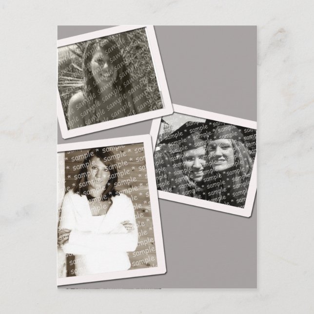 Akademiker ram för 3 foto vykort (Framsida)