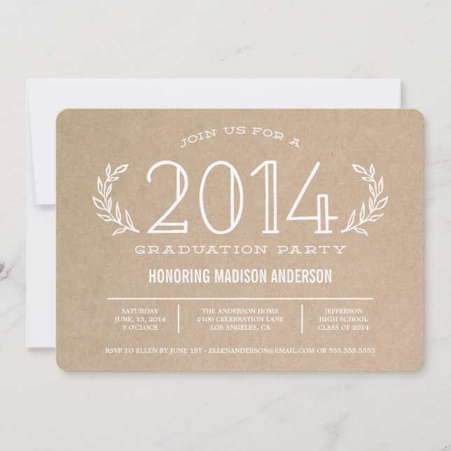 Akademiker studenteninbjudan för kran | inbjudningar (Framsida)