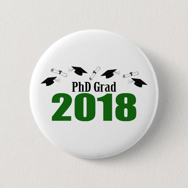 Akademikra 2018 lock för PhD och diplom (grönt) Knapp (Framsida)