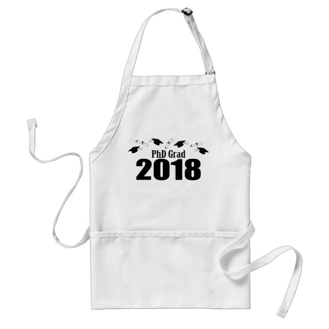 Akademikra 2018 lock för PhD och diplom (svarten) Förkläde (Framsidan)