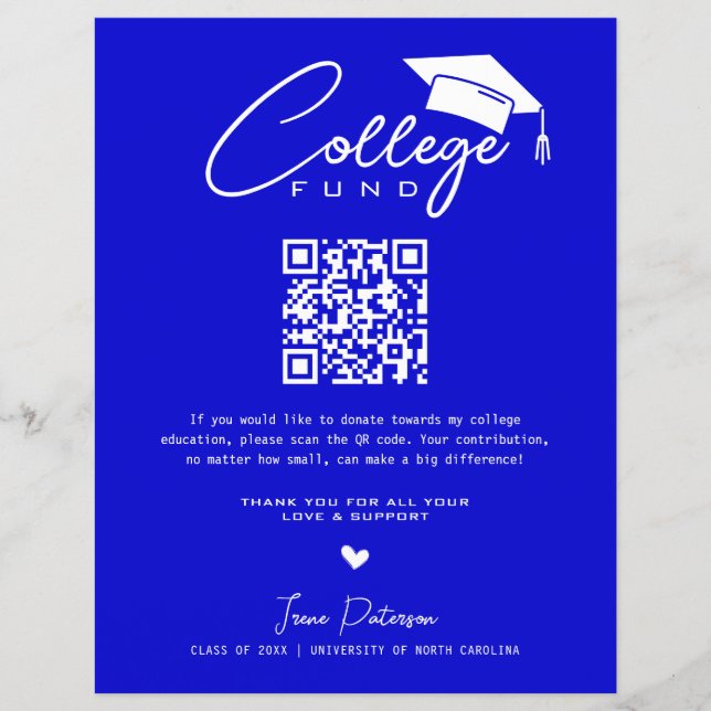 Akademins QR-kod Medellblå Studenten-modern (Framsida)