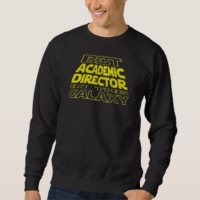 Akademisk direktör  Space Backside Design Lång Ärmad Tröja (Framsida)