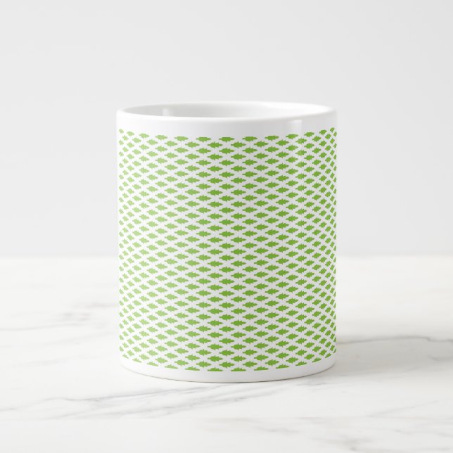 Akademisk grön framgångsmönster jumbo mugg (Framsidan)