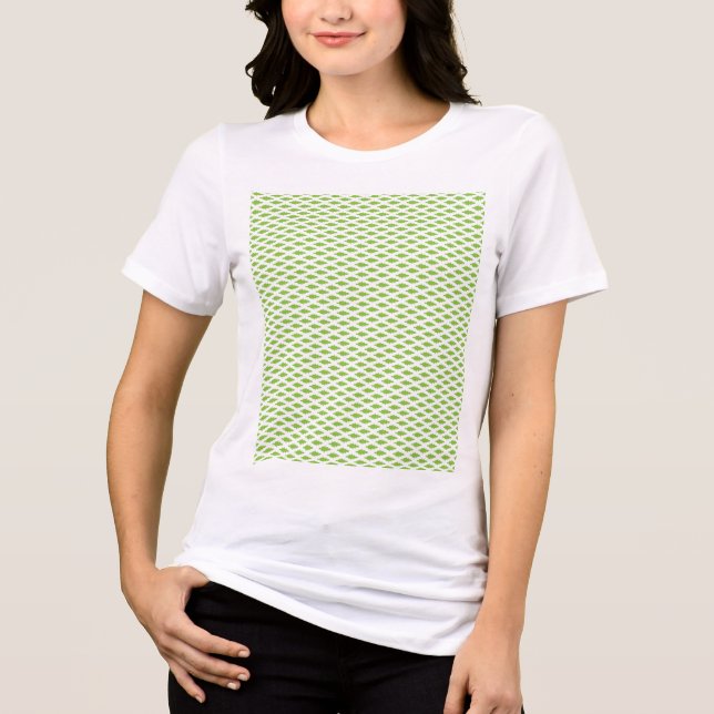 Akademisk grön framgångsmönster t shirt (Framsida)